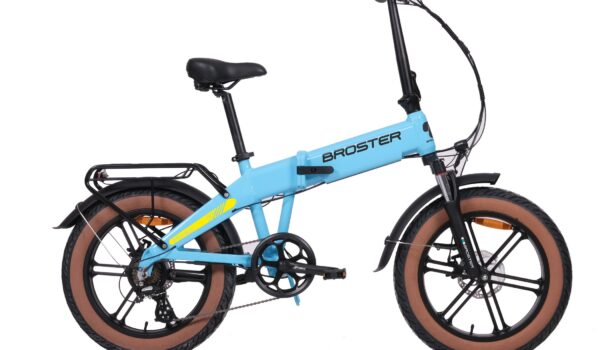Broster Voltech - 20'' Jant - Elektrikli Katlanır ( Fat Bike ) Bisiklet - Metalik Siyah